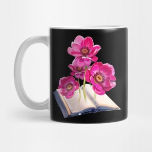 Book Of Flower, Flower Book, Flower And Book Mug